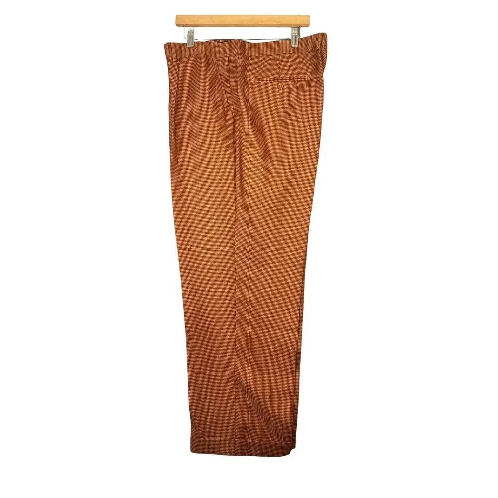 Giorgio Inserti Mens Dress Pants Pleated Copper Brown‎ P05144 Size 44